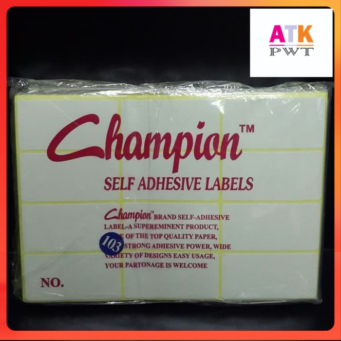 

Label Undangan CHAMPION No 103 - ATEKA