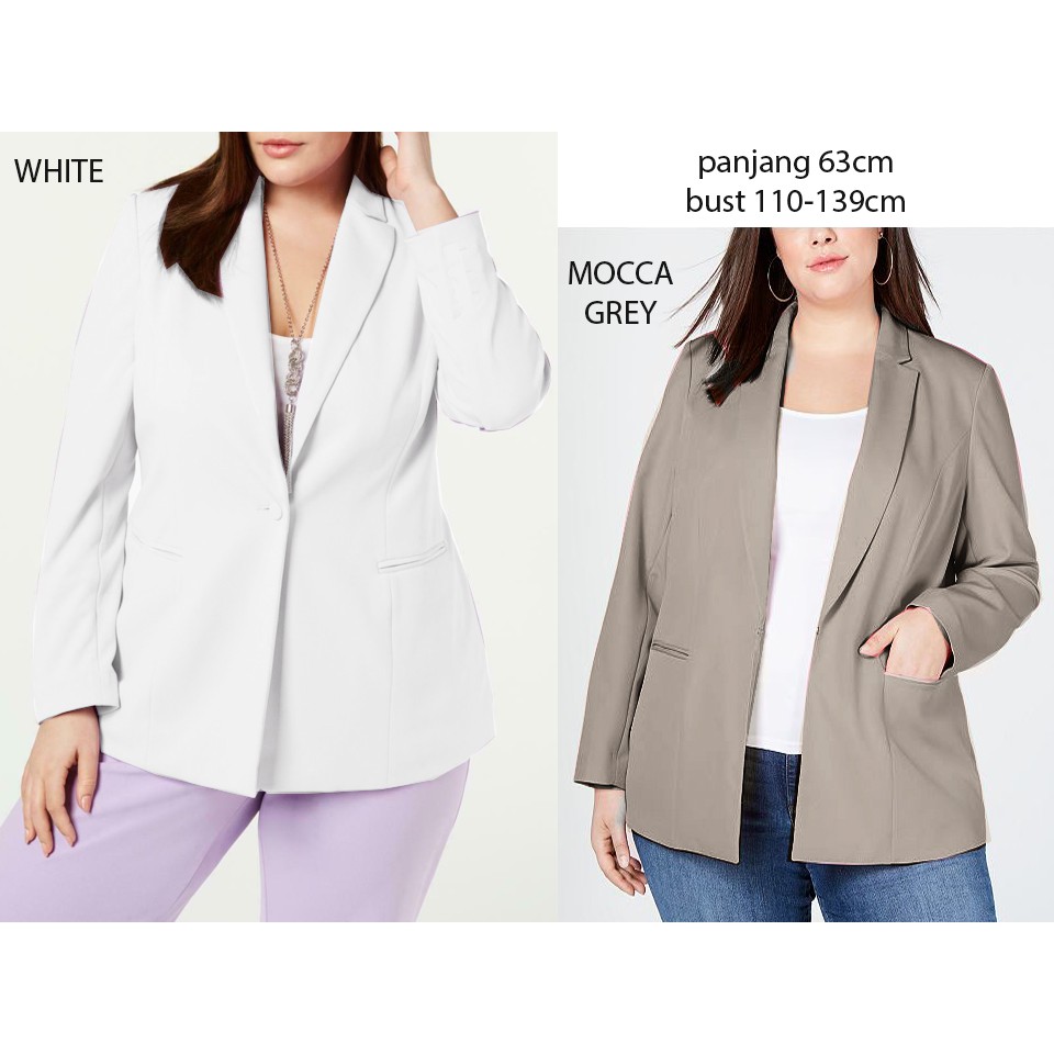 GF Blazer Wanita Jumbo Big Size Lengan Panjang Formal Casual Hitam Kantor Atasan Blazer Wanita Korea
