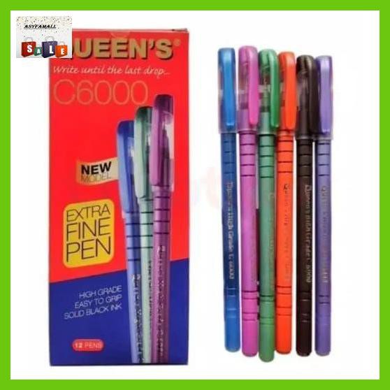 

Silutala- Pulpen / Pen Faster Queen C6000 Lusin -12 Pcs - Hitam -Ori.