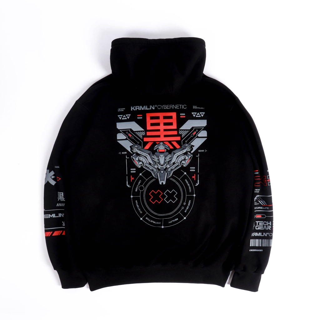 KREMLIN Cybernetic Pullover Hoodie - Crimson