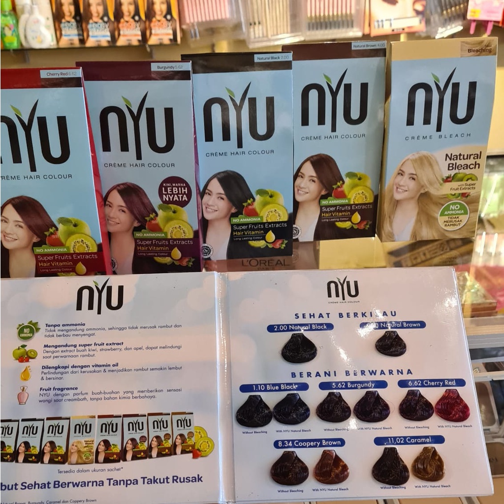 Jual Nyu Creme Hair Colour Nyu Pewarna Rambut Herbal Alami Nyu Indonesia Shopee Indonesia