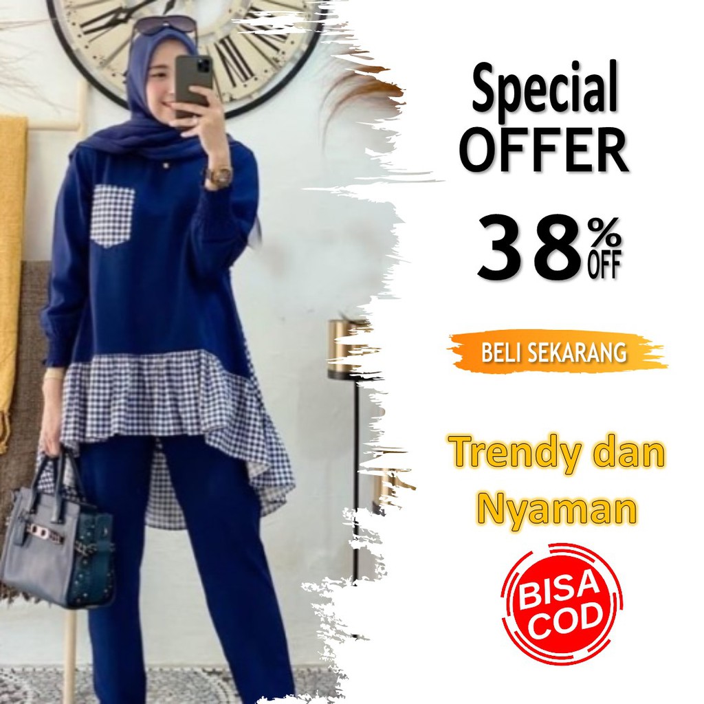 Tunik Wanita Import Remaja Terbaru Jumbo Rayon Putih 2020