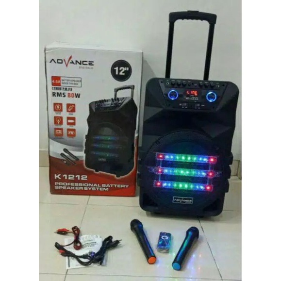 Speaker Portabel Advance K1212(12 Inchi) Karaoke Bluetooth