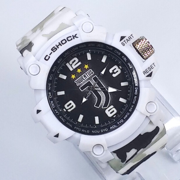 [MANTUL BANGET] JAM TANGAN JUVENTUS STRAP ARMY PUTIH