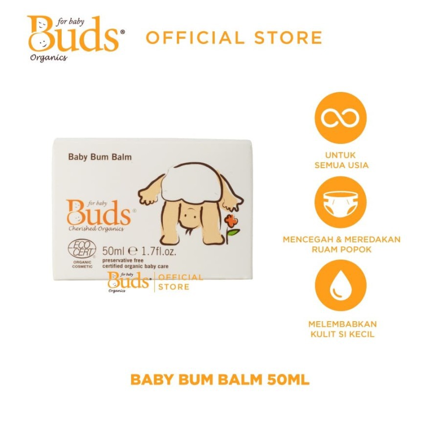 Makassar ! Buds Cherised Organics Baby Bum Balm 50 ml