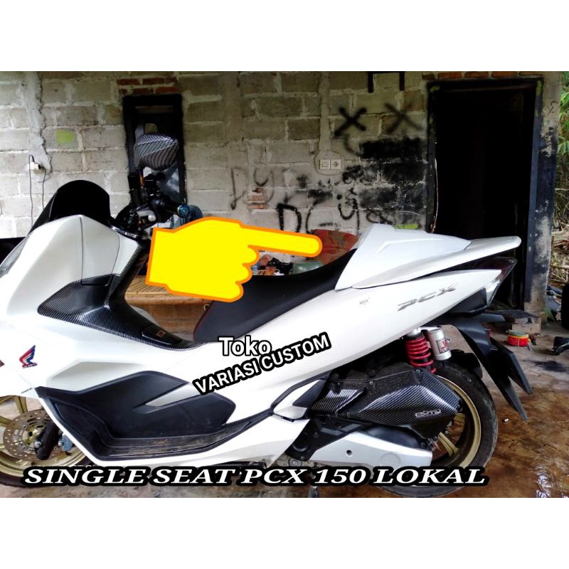 Pcx 150 aksesoris /Lokal Variasi Custom Singel Seat bagus