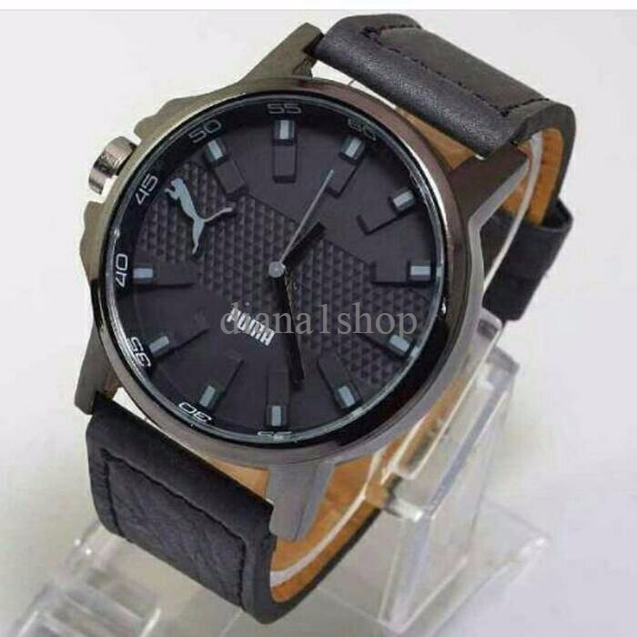 jam tangan pria puma laki laki watch hitam black fashion gaya cowok