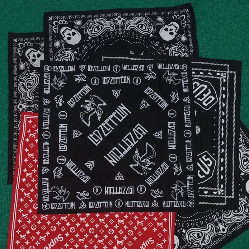 [COD] SLAYER BANDANA MUSIK BAND PREMIUM SUPER MURAH BEST SELLER-LED zeppelin
