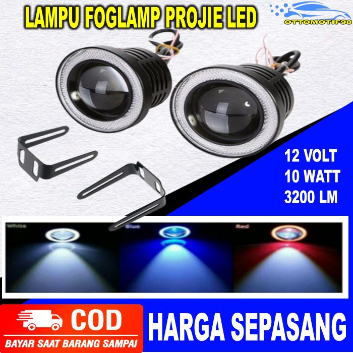 Lampu Lapu Led Foglamp Fog Lamp Foklem Kabut Cree Running LED Projector Eagle Eyes Aksesoris Asesori