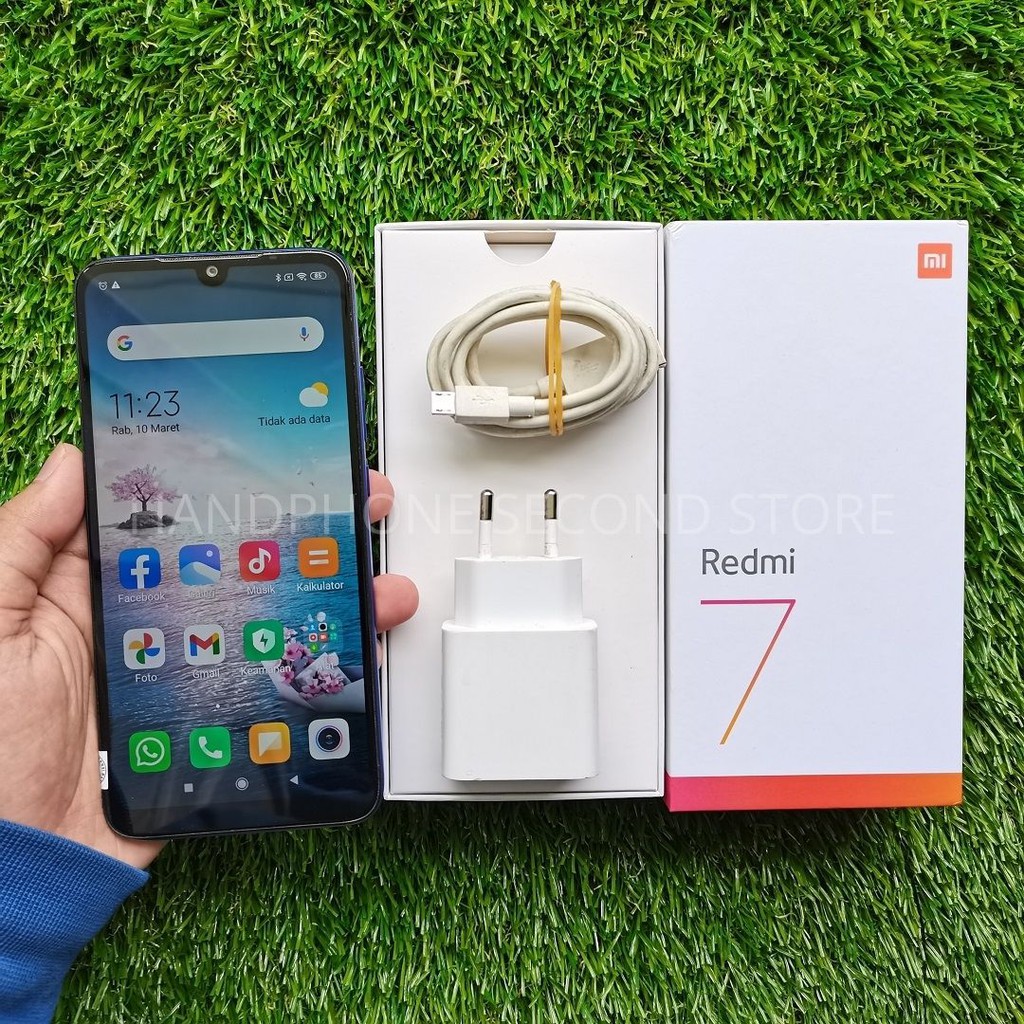 HP SECOND XIAOMI REDMI 7 2/16GB FULLSET NO HEADSET SECOND SEKEN BEKAS MURAH-2