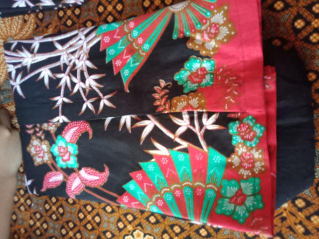 Warung Batik Hrb026 Kenongo Kemeja Tosca Pendek Pekalongan Padi M L Xl Sogan Halus Kemeja Batik