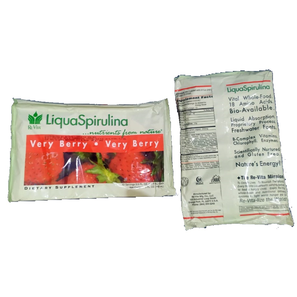 Liqua Spirulina Very Berry LS Re-Vita ORIGINAL USA English 148ml Health Supamas LiquaSpirulina