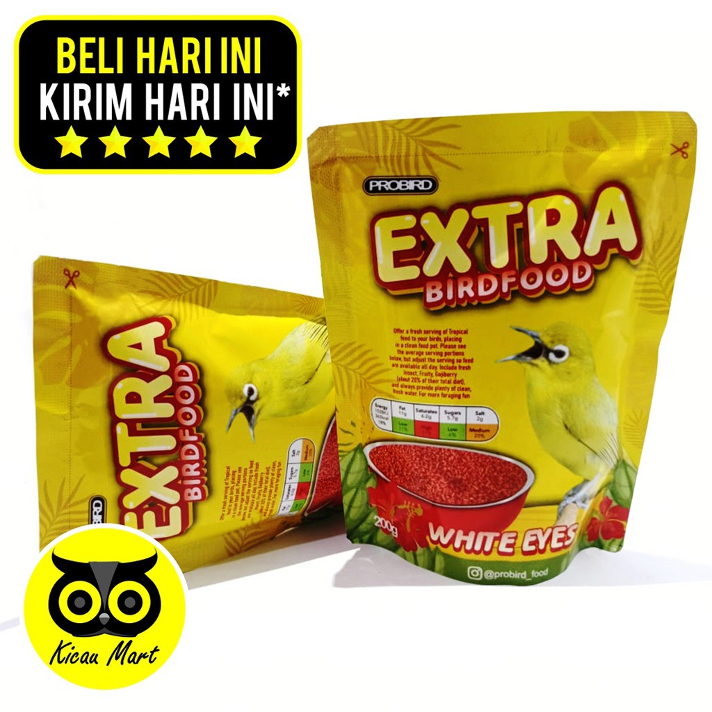 PAKAN EXTRA BIRD FOOD WHITE EYE PROBIRD VOER PUR PAKAN MAKANAN HARIAN BURUNG PLECI KACAMATA EXWHY