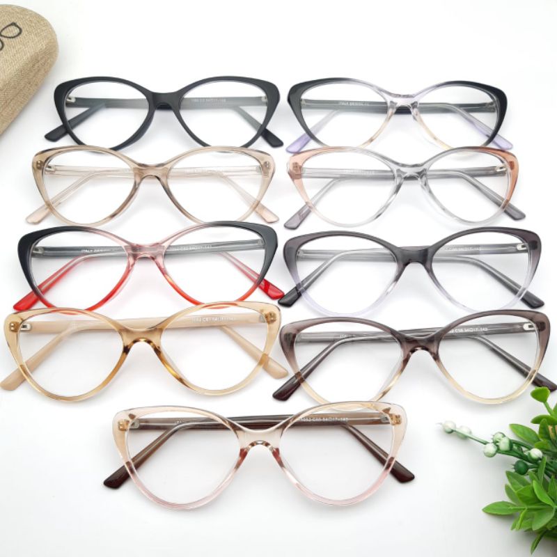 FRAME KACAMATA WANITA CAT EYE TERBARU 1052 LENSA ANTI RADIASI | KACAMATA MINUS | KACA MATA PLUS | KACAMATA PHOTOCROMIC | ANTI RADIASI BLUERAY | KACA MATA ANTI UV