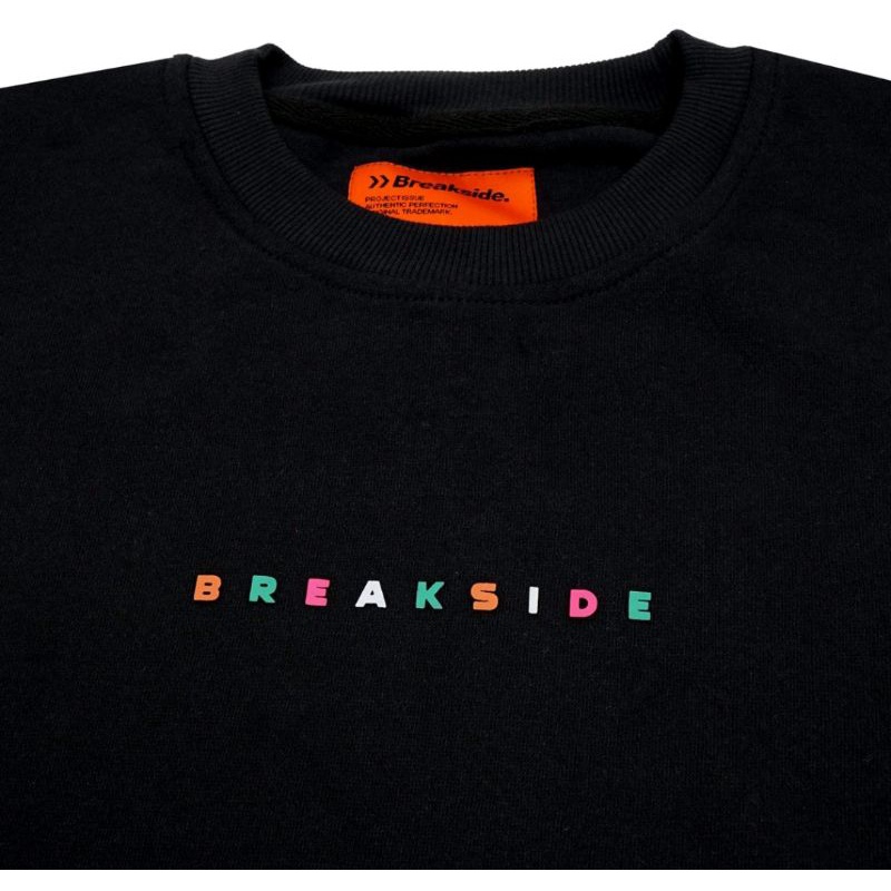 Breakside sweater CREWNECK Rainbow Blast Black