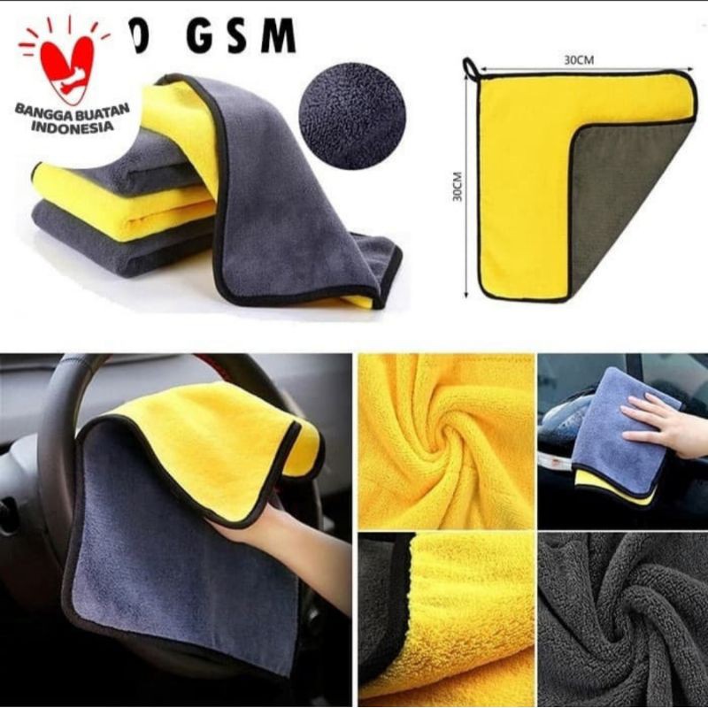 LAP KAIN DETAILING MICROFIBER 500gsm WAX MOBIL MOTOR