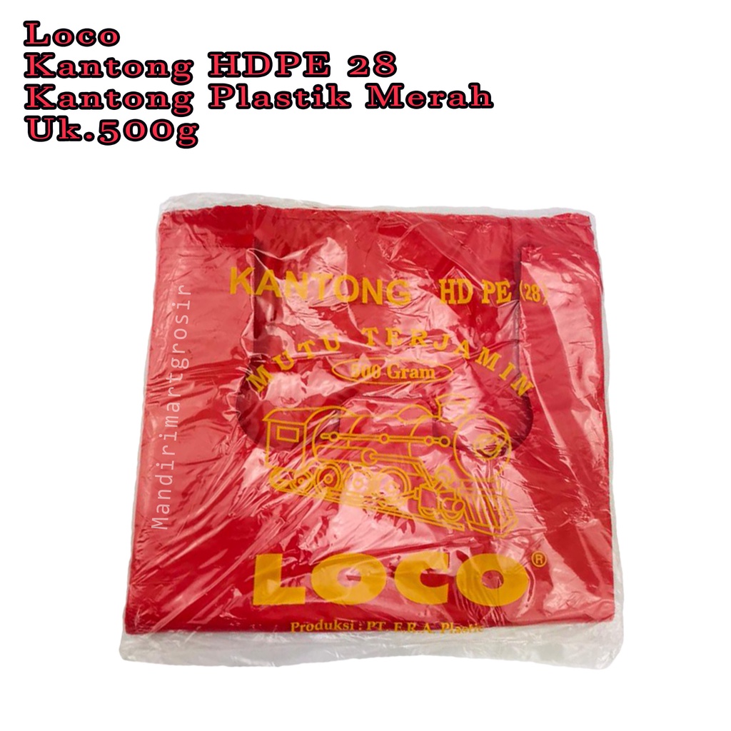 Kantong HDPE 28 *Loco * Kantong Plastik Merah * 500g