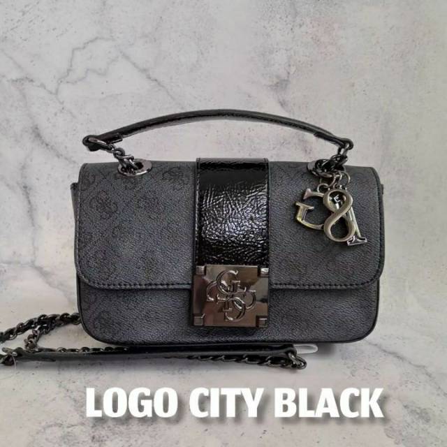 Tas logo city mini bag selempang shoulder crossbody gb gold,black,cream,brown,coffee gs gb