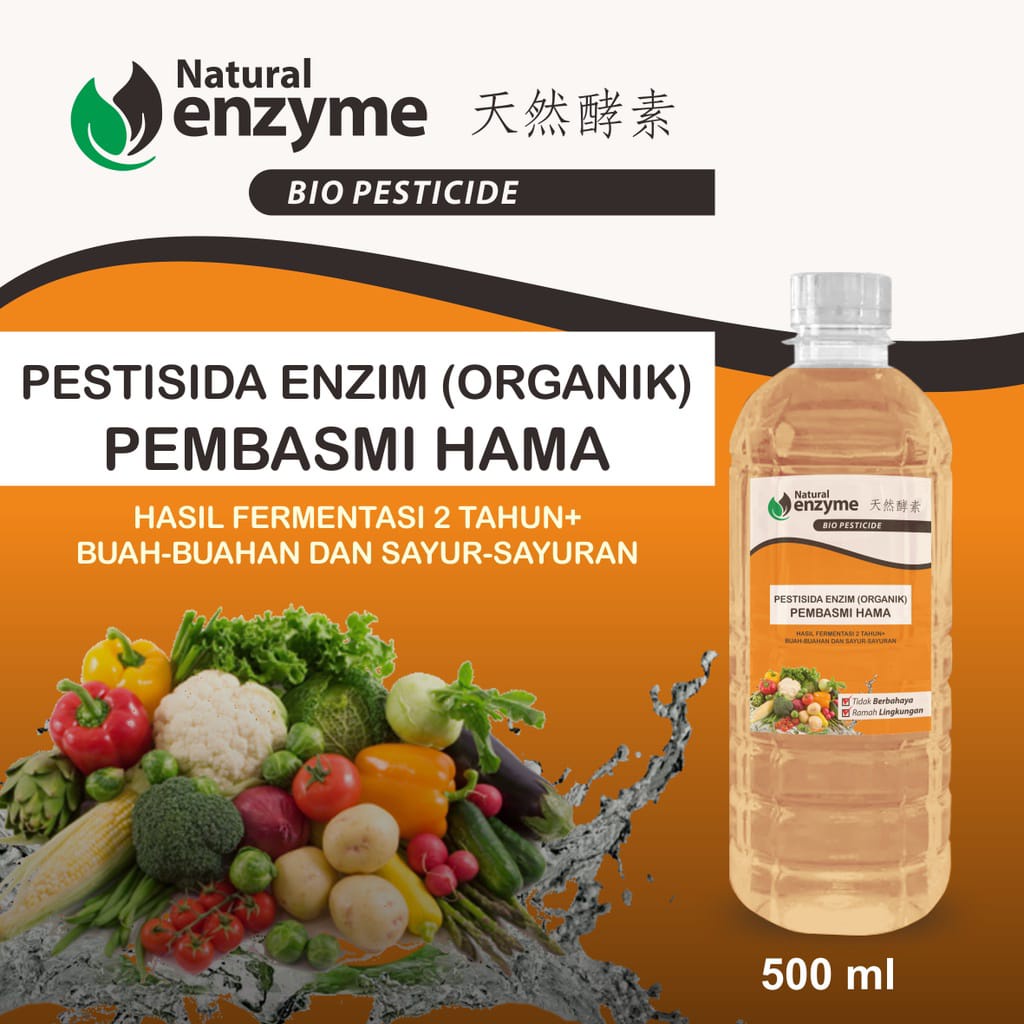 Pupuk Organic Natural Enzyme Bio Pesticide Pembasmi Hama Kemasan 500 ML PET