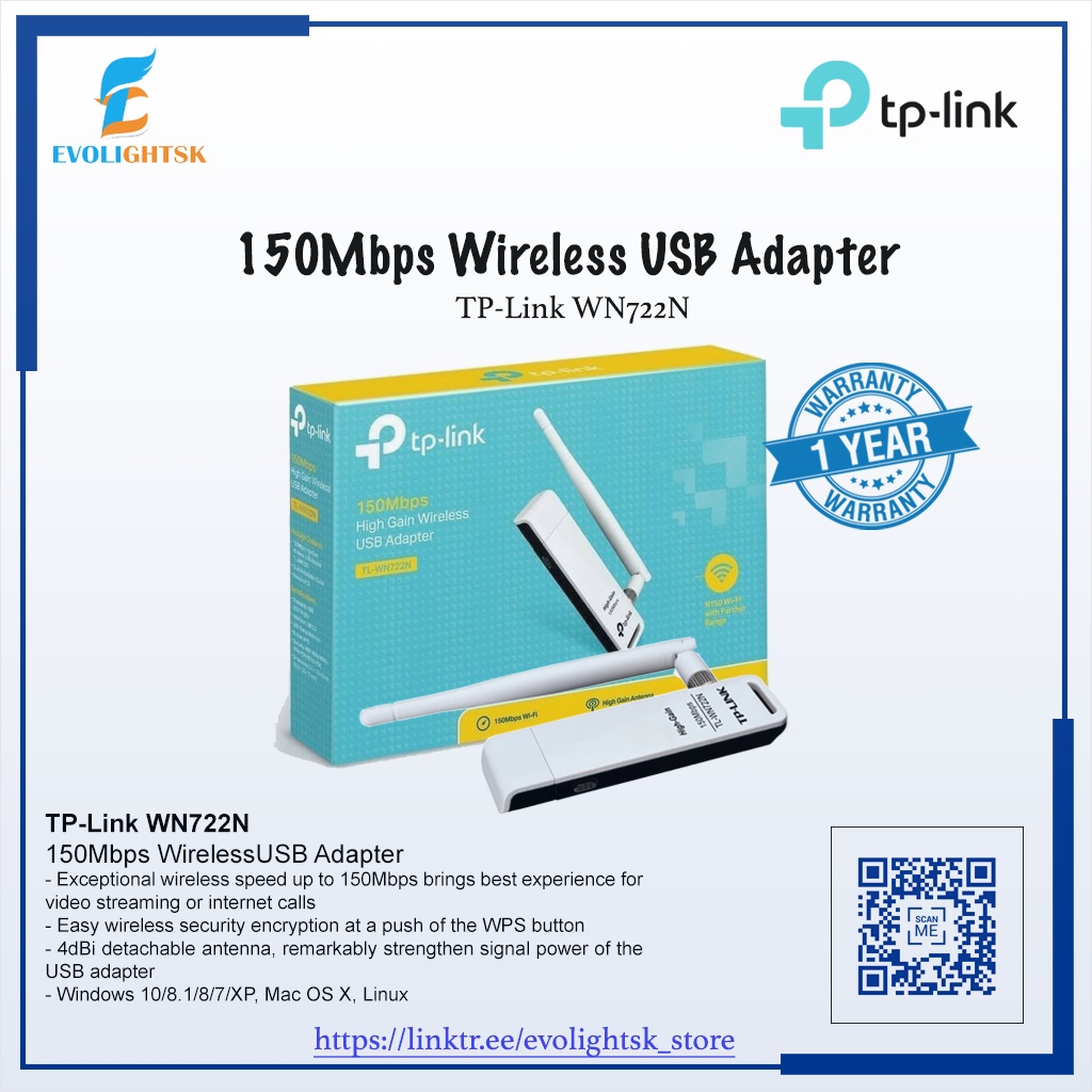 TP-Link TL-WN722N USB Wifi TPLINK / TP LINK TL WN722N /TL WN 722N
