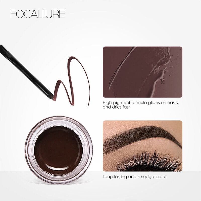 FOCALLURE Eyebrow Cream Gel waterproof Pensil Alis-kosmetik Mata