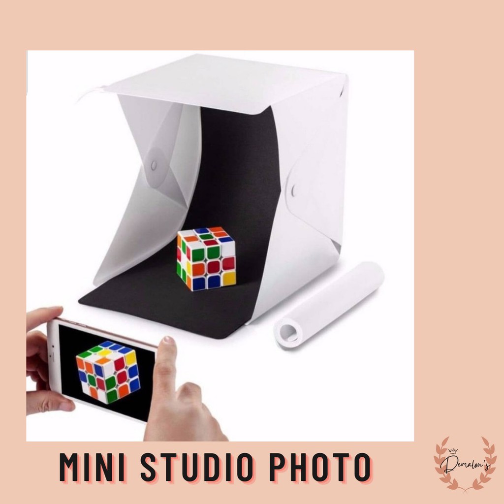 FOTO STUDIO MINI / MINI PHOTO STUDIO PORTABLE DENGAN LED