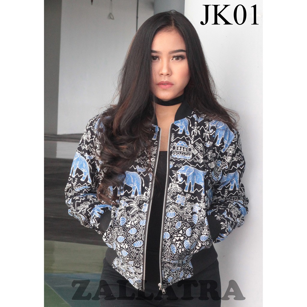 Jaket Bomber Batik Asli Lampung Berkualitas - Zallatra JK01
