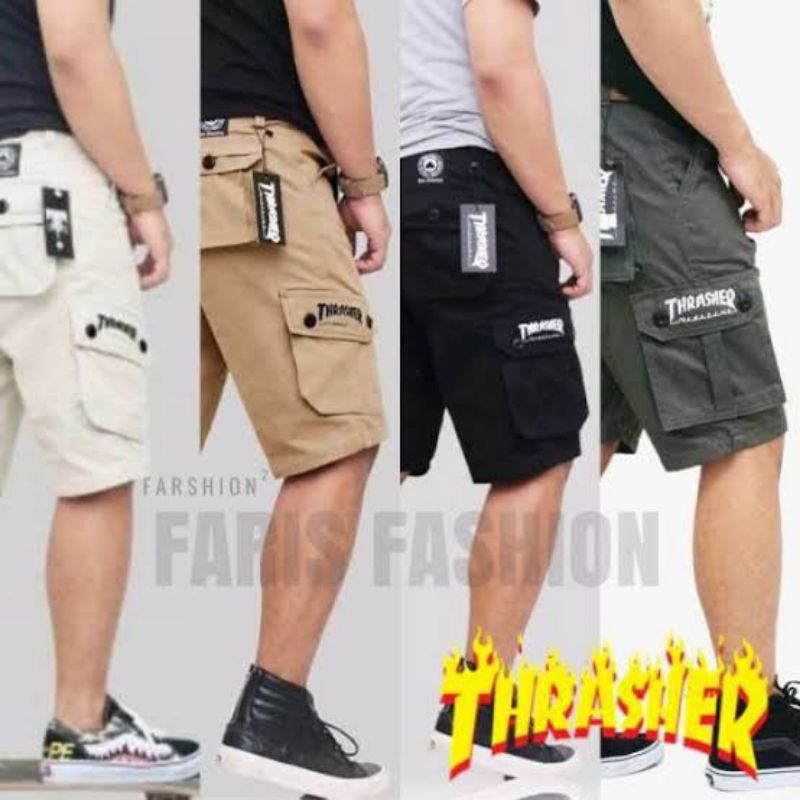 Celana pria cargo pendek thrasher murah terlaris Celana pria cargo pendek thrasher murah terlaris