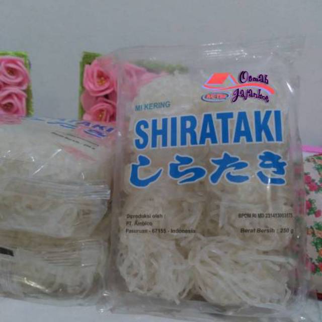 

Mie Kering Shirataki (Mie Kering Diet) halal, 250gr isi 10 keping