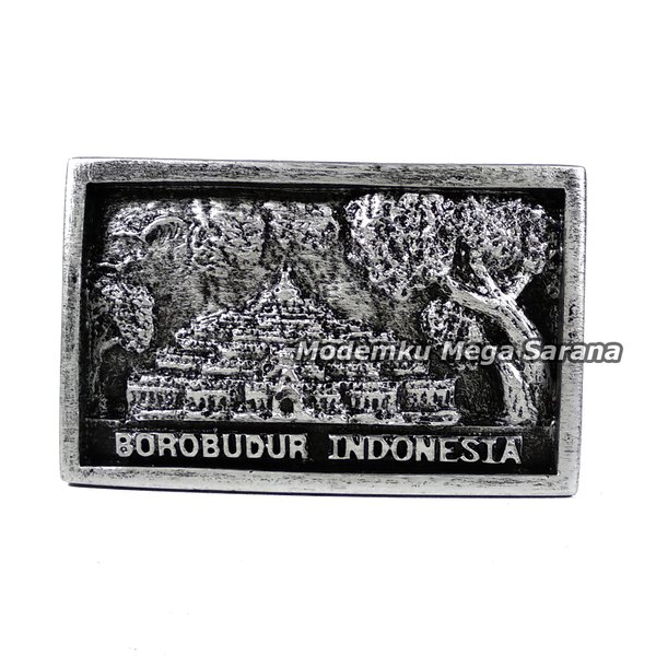 Souvenir Magnet Kulkas Tempelan Candi Borobudur A Relief 3D Timbul