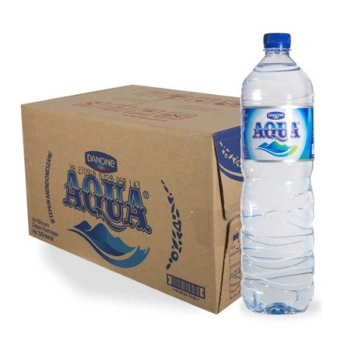 Air Mineral Aqua Botol 600ml 1Dus Isi (24botol)