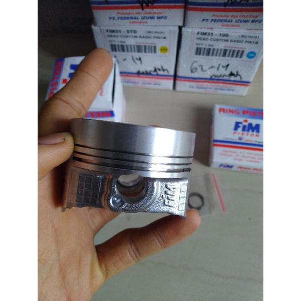PISTON KIT SEHER RING FIM 31 STD 100 200 DIAMETER 61 62 63 PEN PIN 14 MM DOME MENTAH JENONG MX VIXION R15 NMAX AEROX PCX LEXI FREEGO VARIO 150 CC HEAD BASIC CUSTOM-4