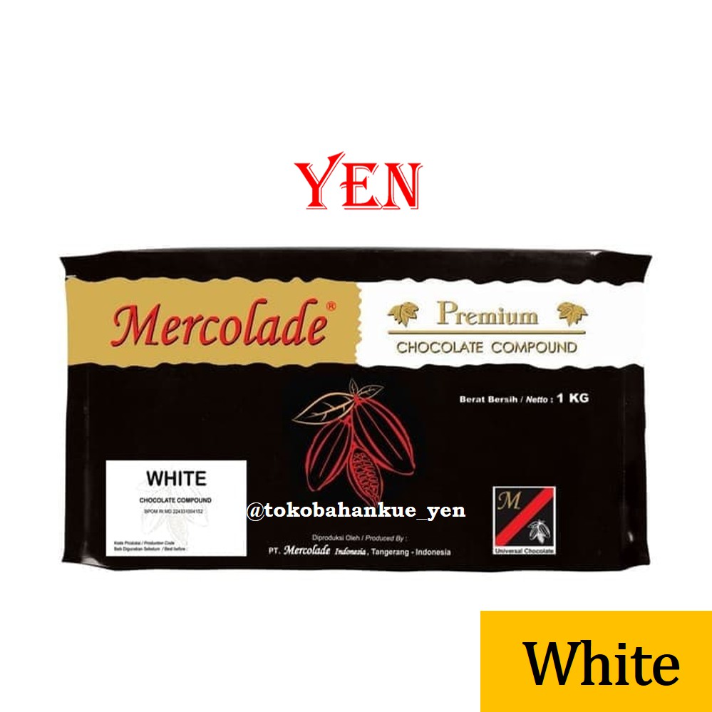 

Mercolade Premium White Chocolate Compound / Coklat Batang Putih / White Cooking Chocolate 1 Kg