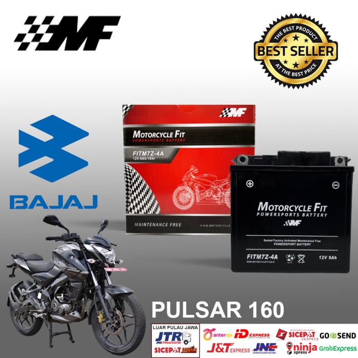 Aki Motor Bajaj Pulsar 160/180 Accu GM7Z-4A Aki FITM7Z-4A