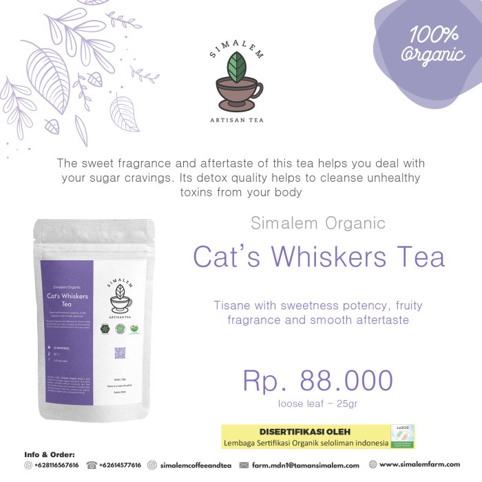 

ORIGINAL MURAH Teh Organik Kumis Kucing Herbal Obat