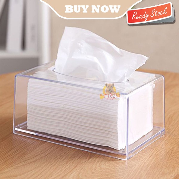 Tempat Tissue akrylic Tissue Holder Transparant Clear Tebal 16x12cm