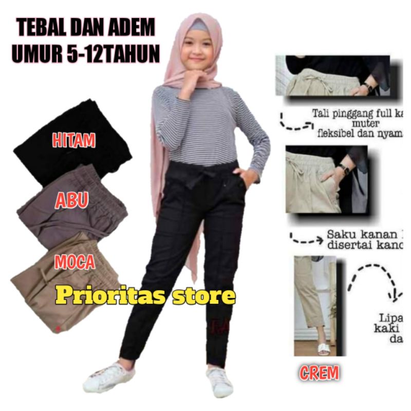 TERLARIS Celana Baggy Pant Anak Perempuan Size 24 25 26