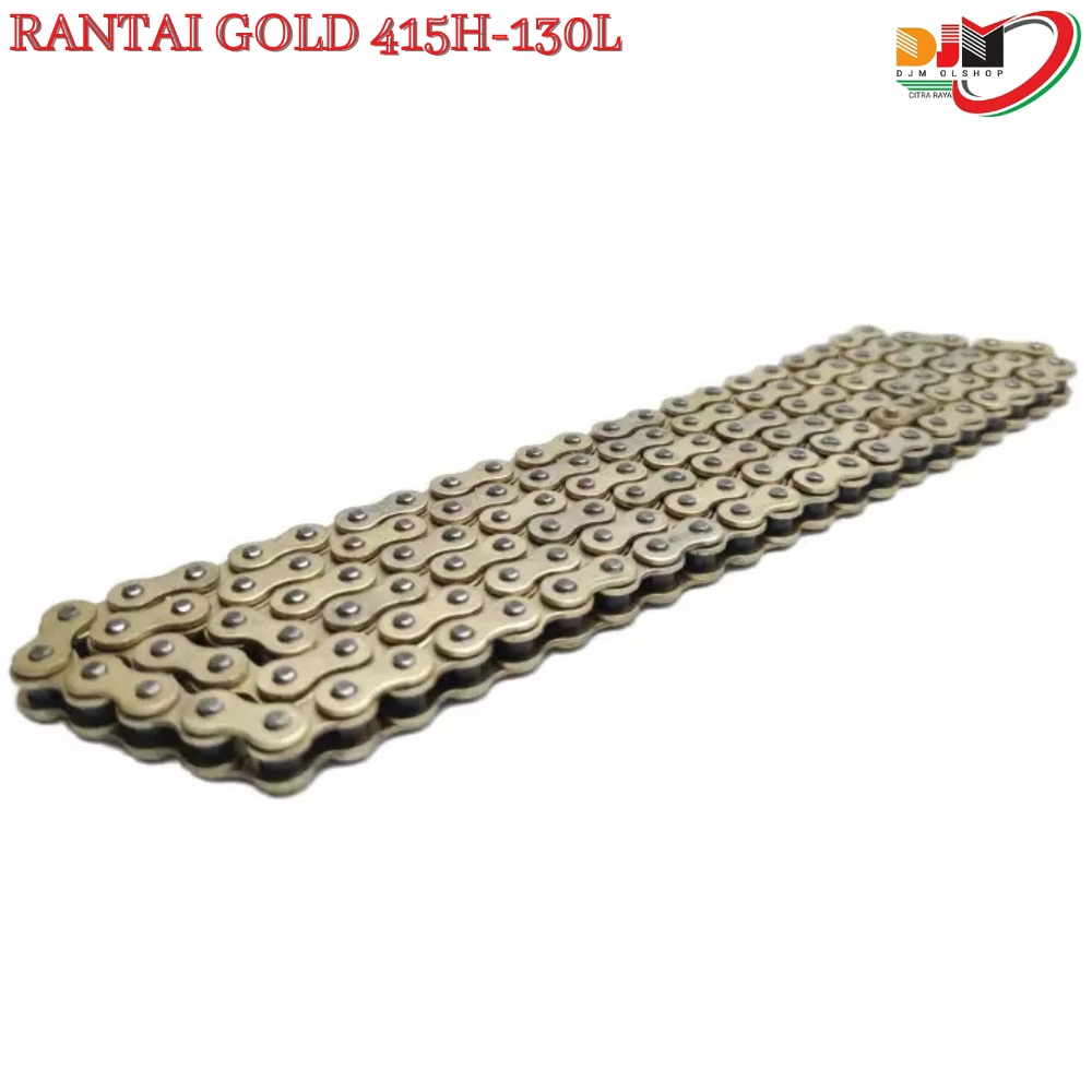 Rantai 415H Racing Warna Gold Emas Panjang 130L