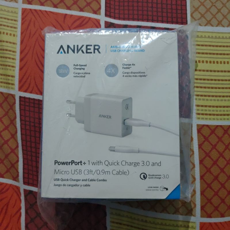 Charger Anker Powerport+ Fast Charging QC 3.0 18watt
