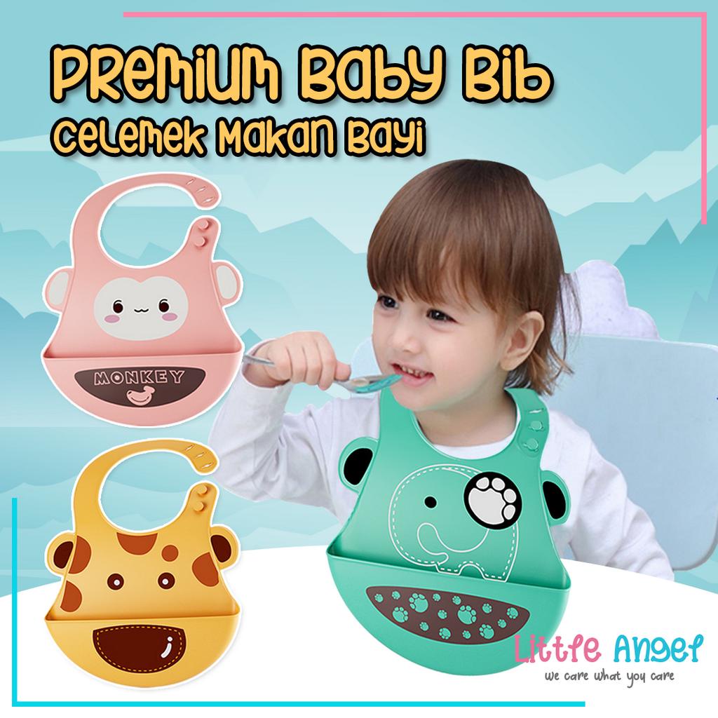 Celemek Makan Bayi BABY BIB SLABER Karet Anak Baby Burb Apron Silicon Bibs Waterproof Murah COD