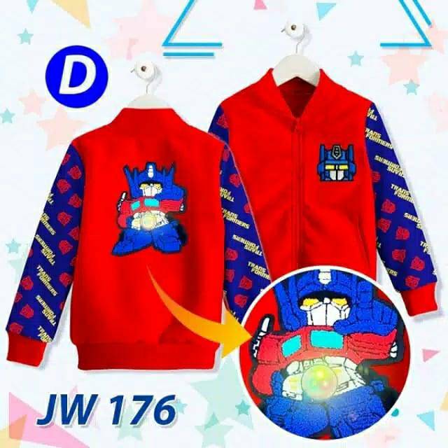 Jacket Anak Lelaki Towel Embroidery n LED JW 176 Transformer