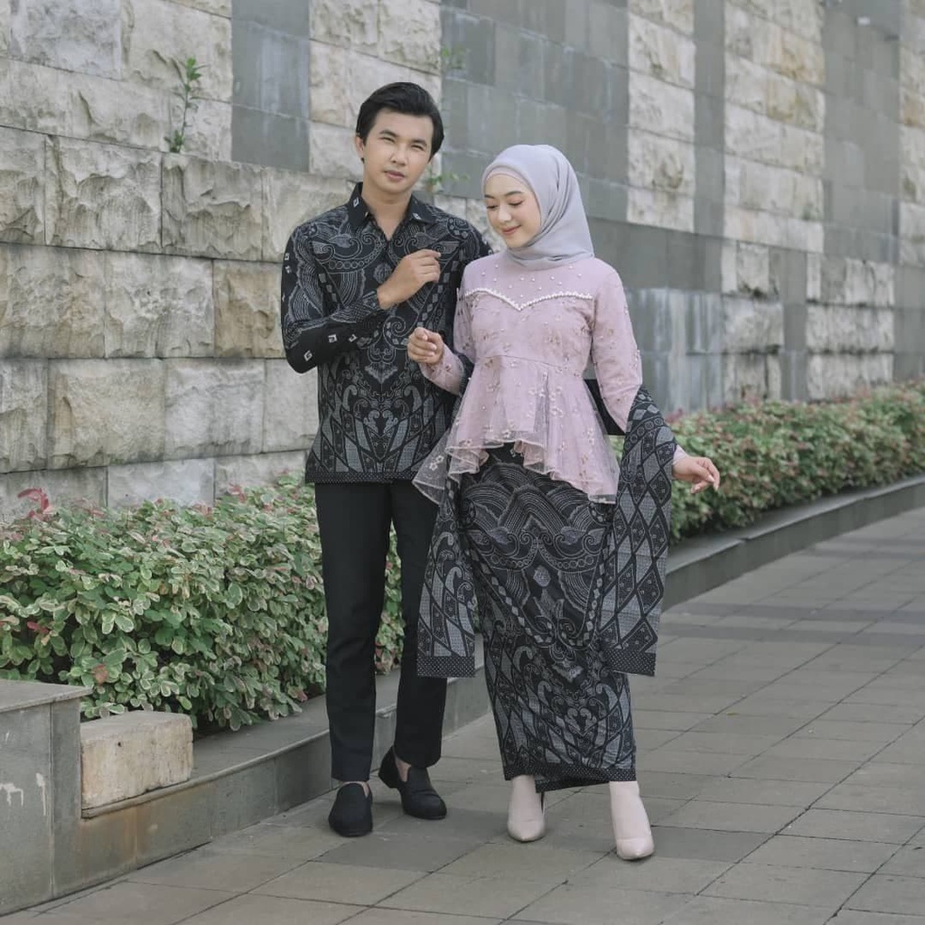 Kebaya Couple Modern Kebaya Tunangan Wisud WID BATIK KEBAYA COUPLE SEMI PRANCIS