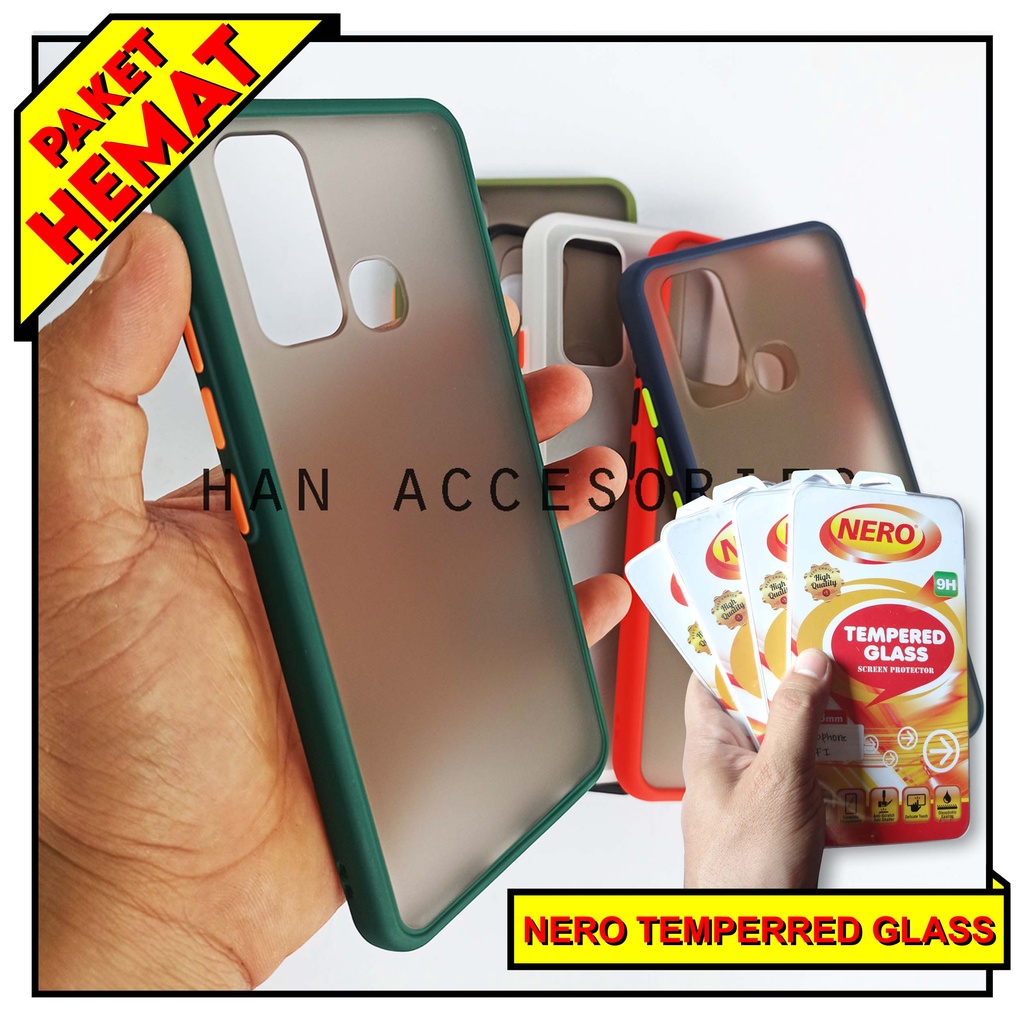 (PAKET HEMAT) Case Fuze Dove + Temperred Glass VIVO Y12/Y15/Y17/Y19/Y20/Y20i/Y30/Y50/Y91/Y93/Y95/Y91C Hardcase / Matte Colour / Case Candy