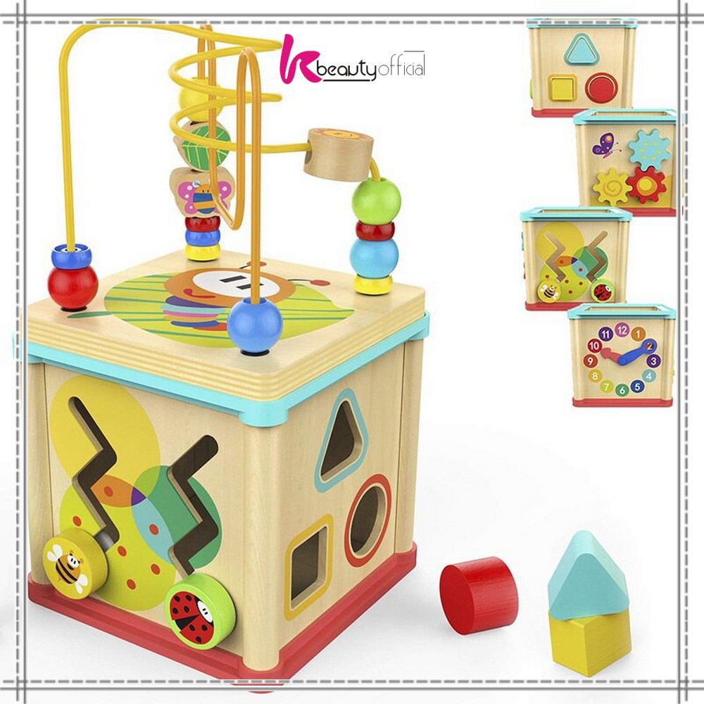 KB-M65 Mainan Edukasi Anak Puzzle Kayu Intelligence / Wisdom Box Busy Box Multifungsi Wooden Toys-7