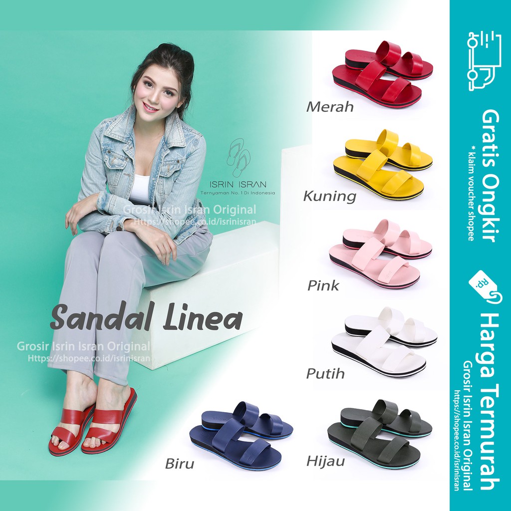  Sandal  wanita  LINEA ISRIN  ISRAN  original Shopee 