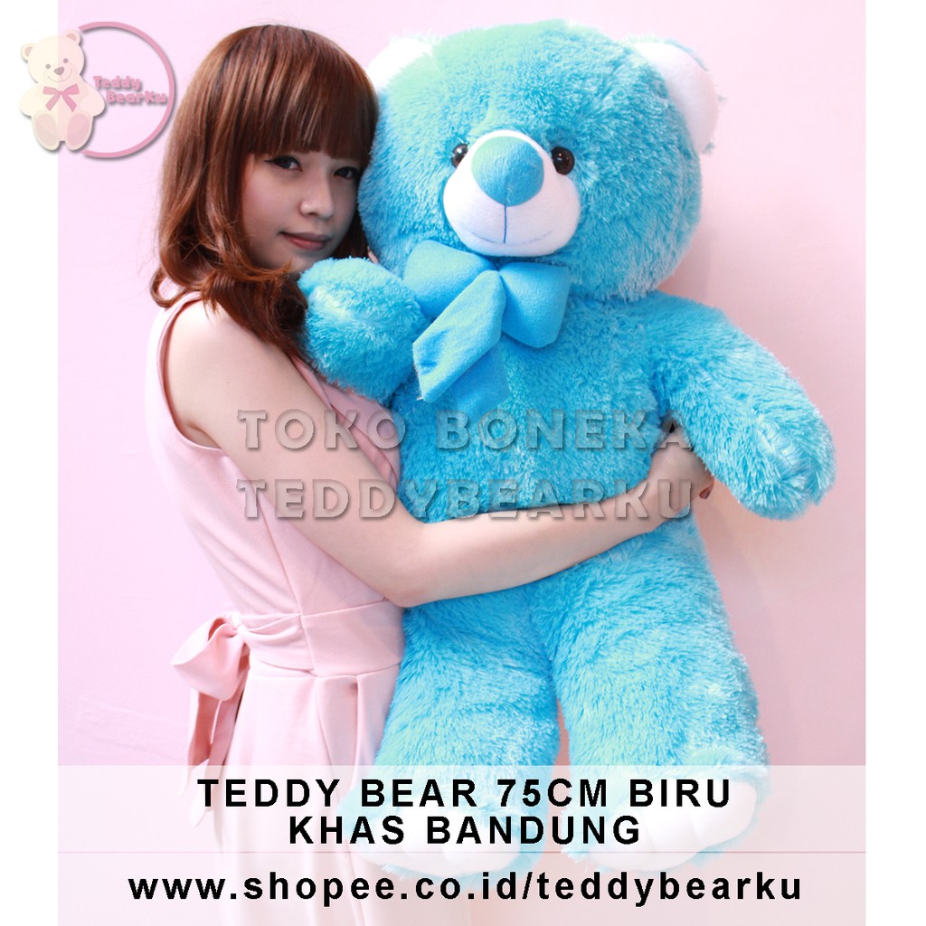 TEDDY BEAR 75CM XL MINIATUR KHAS BANDUNG BIRU [TB75BL]