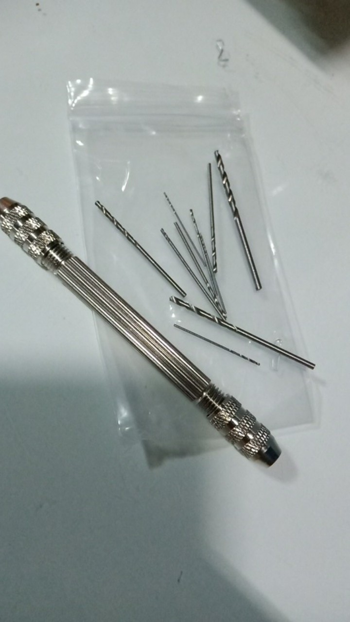 Bor Tangan Mini Manual Bahan Aluminium Ukuran 0.5-3.2mm