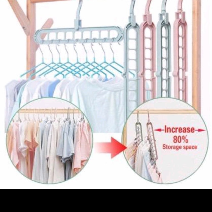 Magic Hanger Instant 9 in 1 / Gantungan Baju Ajaib / Gantungan Baju 9