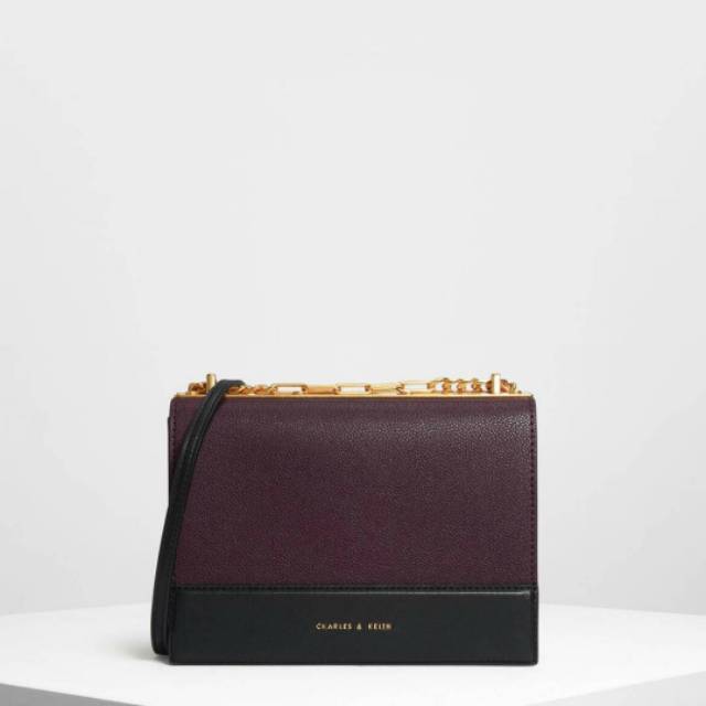 CK Contrast Detail Boxy Crossbody Bag