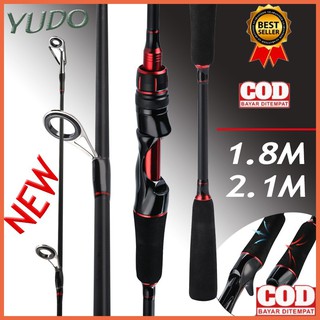 YUDO Joran Pancing 1.8m 2.1m 2 Sections Power 8LB--20LB Fishing Rod Solid Carbon Pole